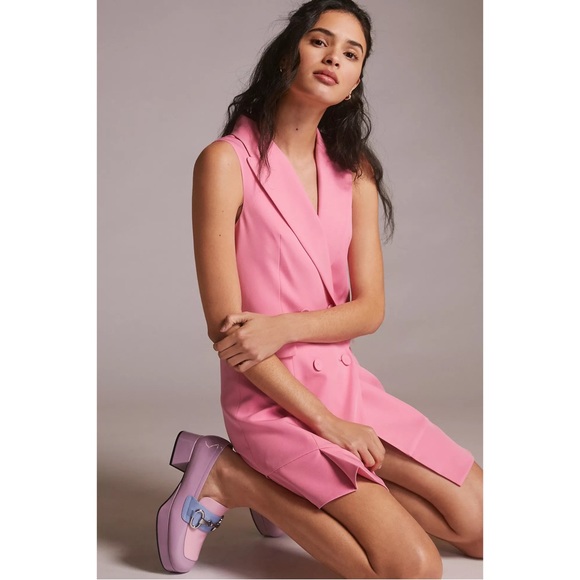 Anthropologie Blazer Mini Dress Pink - NWT - SZ XL - Picture 3 of 11